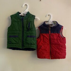 Toddler Puffer Vests - Set of 2